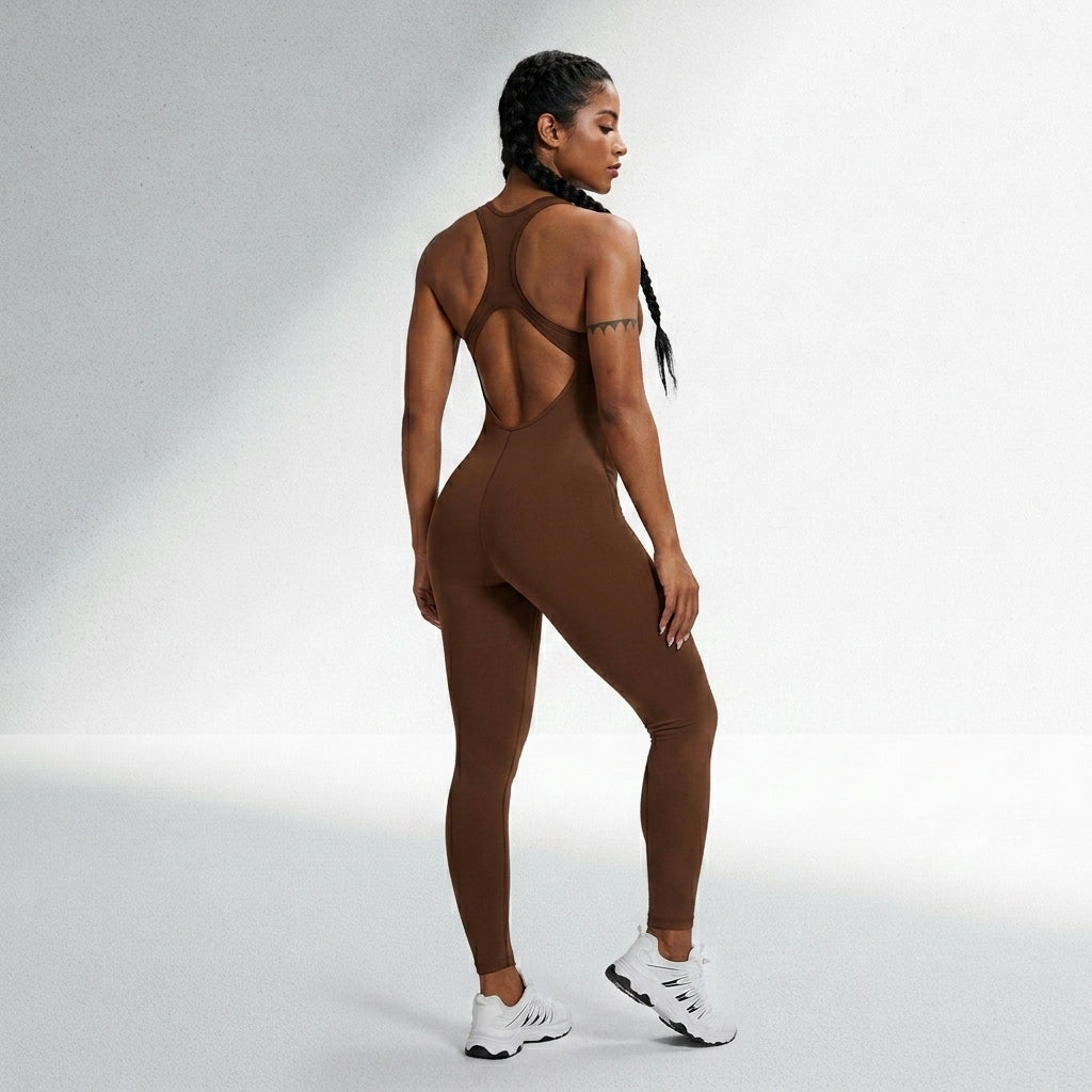 Macacão Fitness Feminino Sem Costura Alta Compressão Silhueta Esculpida Musculação Poliamida | Ativa Wear