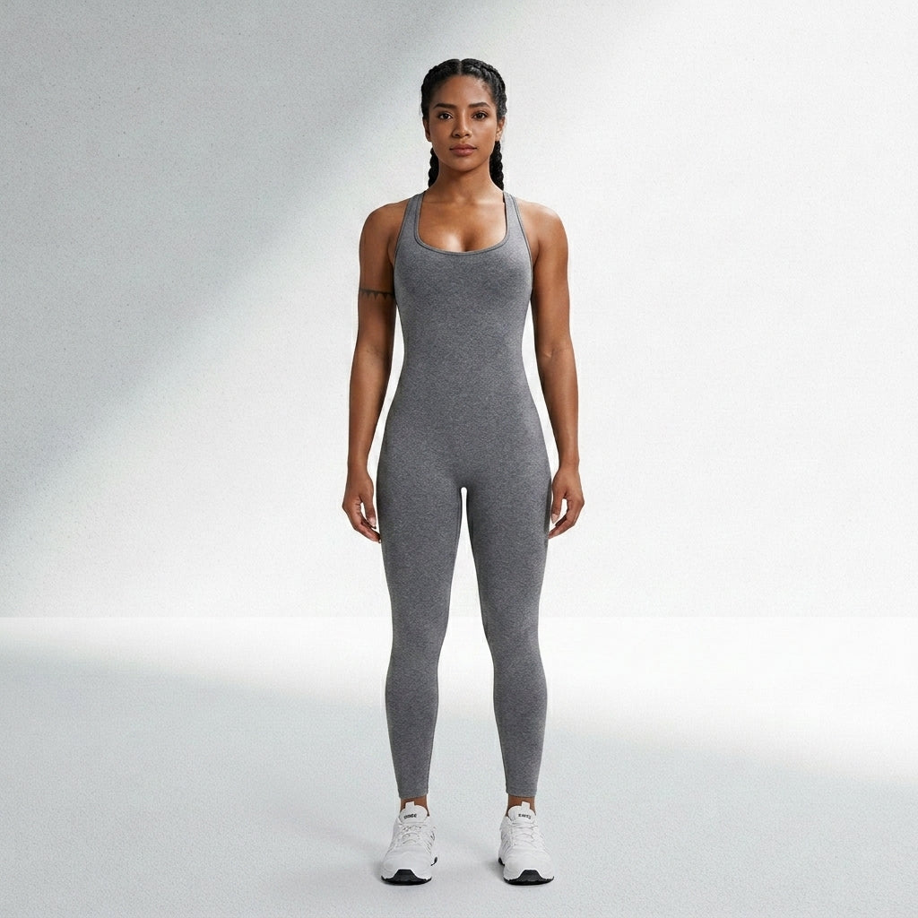 Macacão Fitness Feminino Sem Costura Alta Compressão Silhueta Esculpida Musculação Poliamida | Ativa Wear