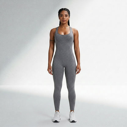 Macacão Fitness Feminino Sem Costura Alta Compressão Silhueta Esculpida Musculação Poliamida | Ativa Wear
