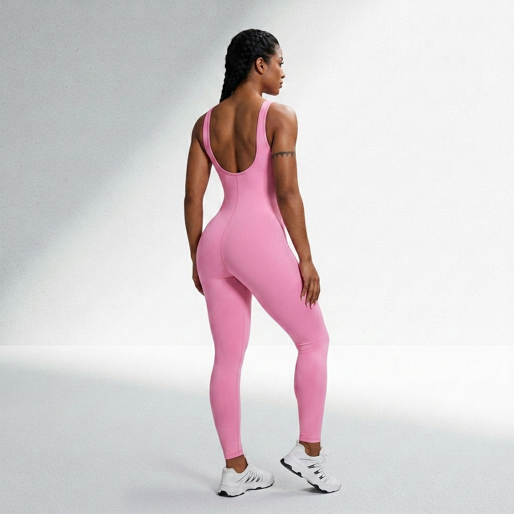 Macacão Fitness Feminino Sem Costura Alta Compressão Silhueta Esculpida Musculação Poliamida | Ativa Wear