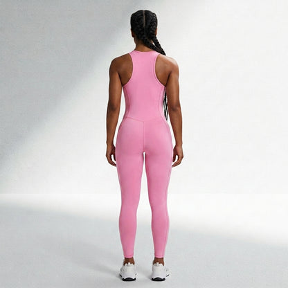 Macacão Fitness Feminino Sem Costura Alta Compressão Silhueta Esculpida Musculação Poliamida | Ativa Wear