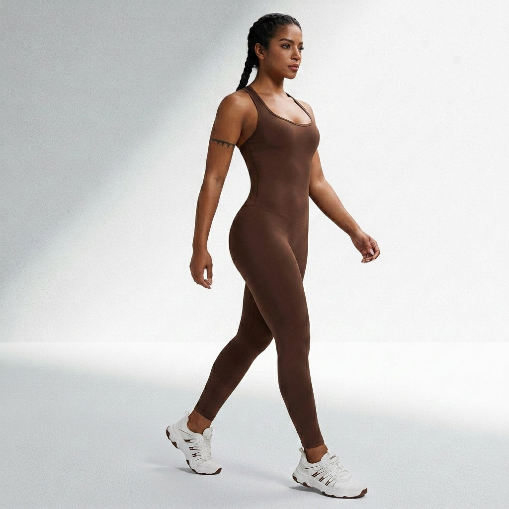 Macacão Fitness Feminino Sem Costura Alta Compressão Silhueta Esculpida Musculação Poliamida | Ativa Wear