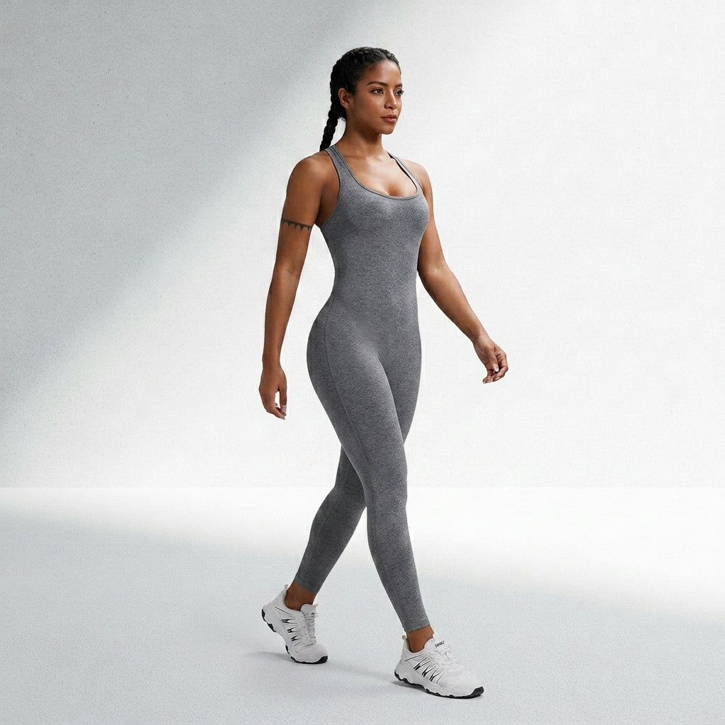 Macacão Fitness Feminino Sem Costura Alta Compressão Silhueta Esculpida Musculação Poliamida | Ativa Wear