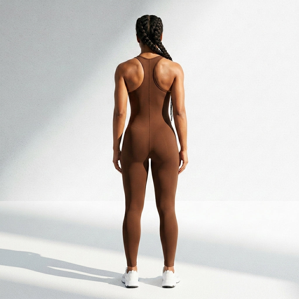 Macacão Fitness Feminino Sem Costura Alta Compressão Silhueta Esculpida Musculação Poliamida | Ativa Wear