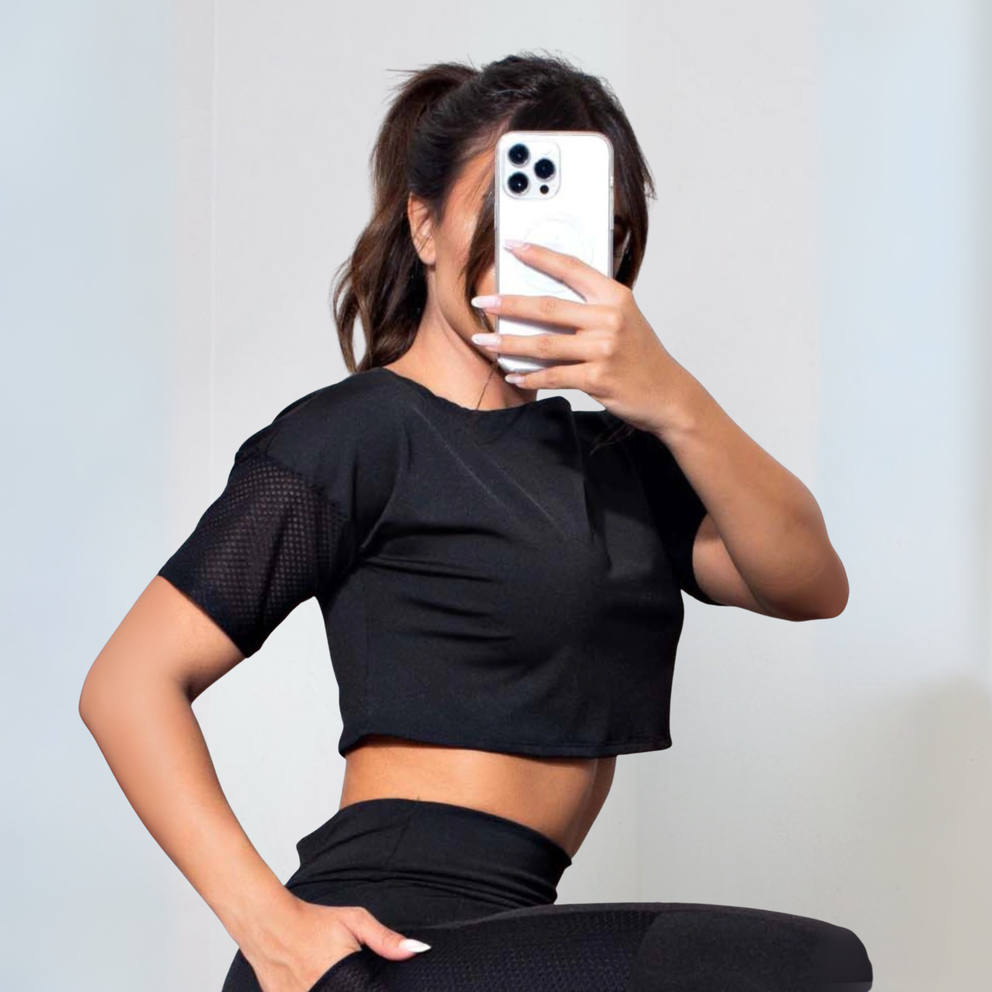 Top de Academia Preto Tela Premium