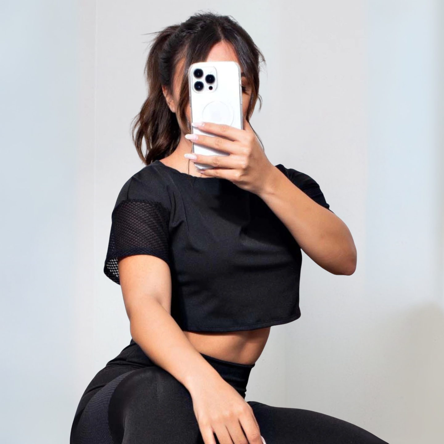 Top de Academia Preto Tela Premium